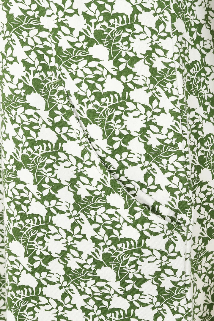 Mudd & Water Womens Francoise Tunic - Green Foliage Print