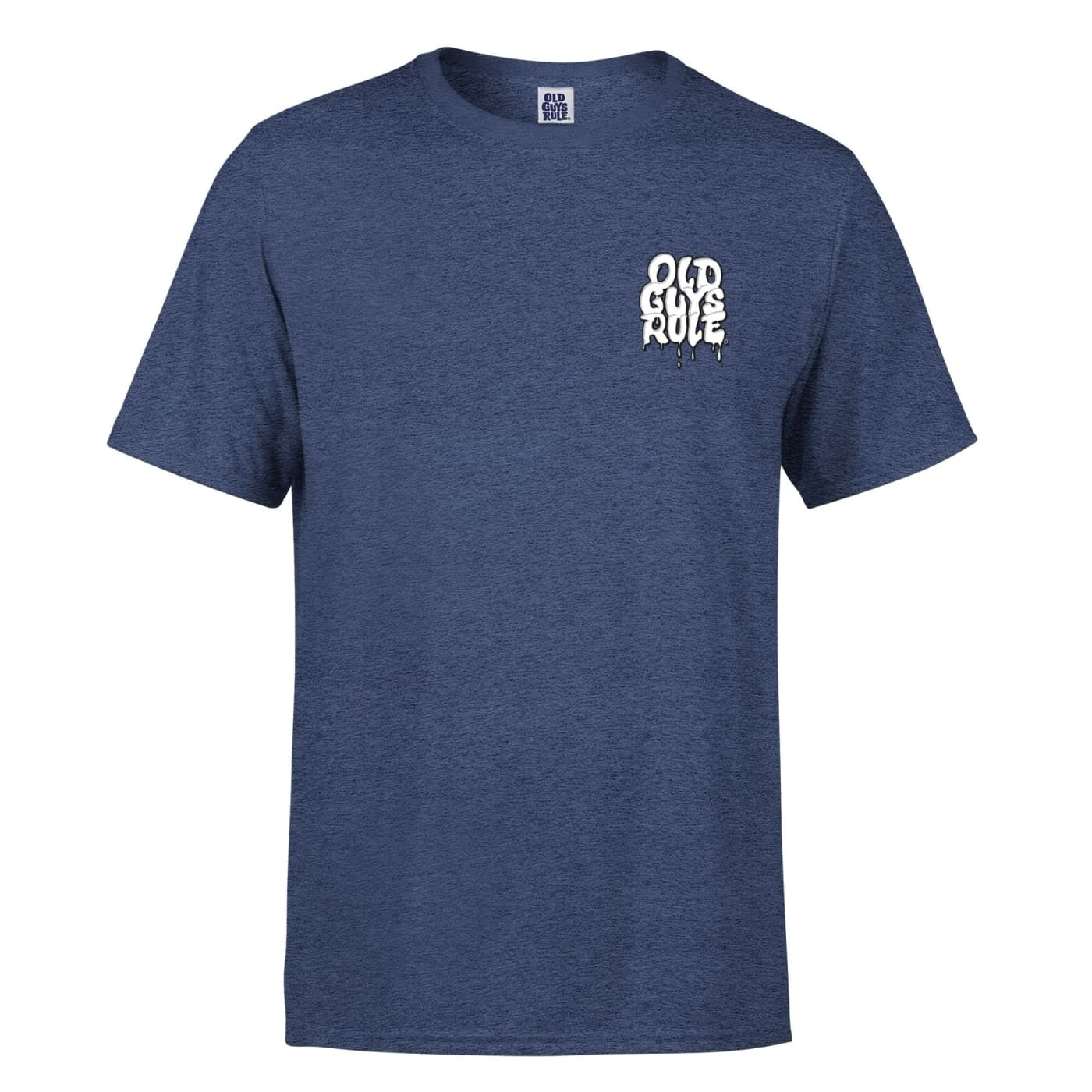Old Guys Rule mens t-shirt still crazy navy blue with white logo on chest by Old Guys Rule