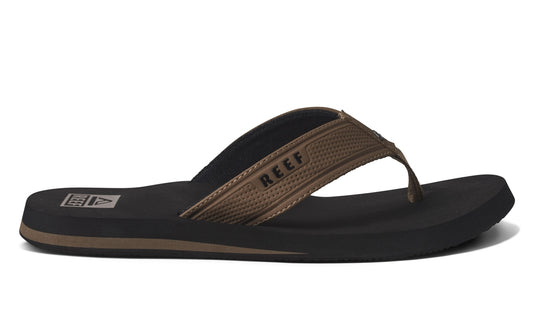 Reef Mens The Layback Flip Flops - Black / Tan