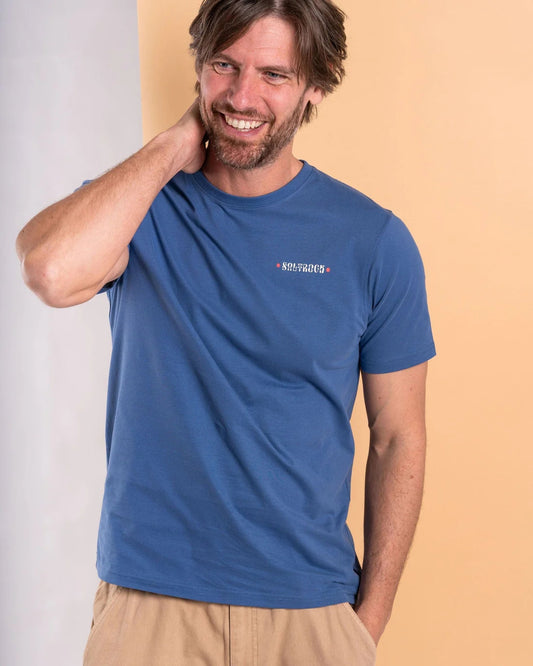 Saltrock mens t-shirt blue featuring a classic design and comfortable fit for everyday wear