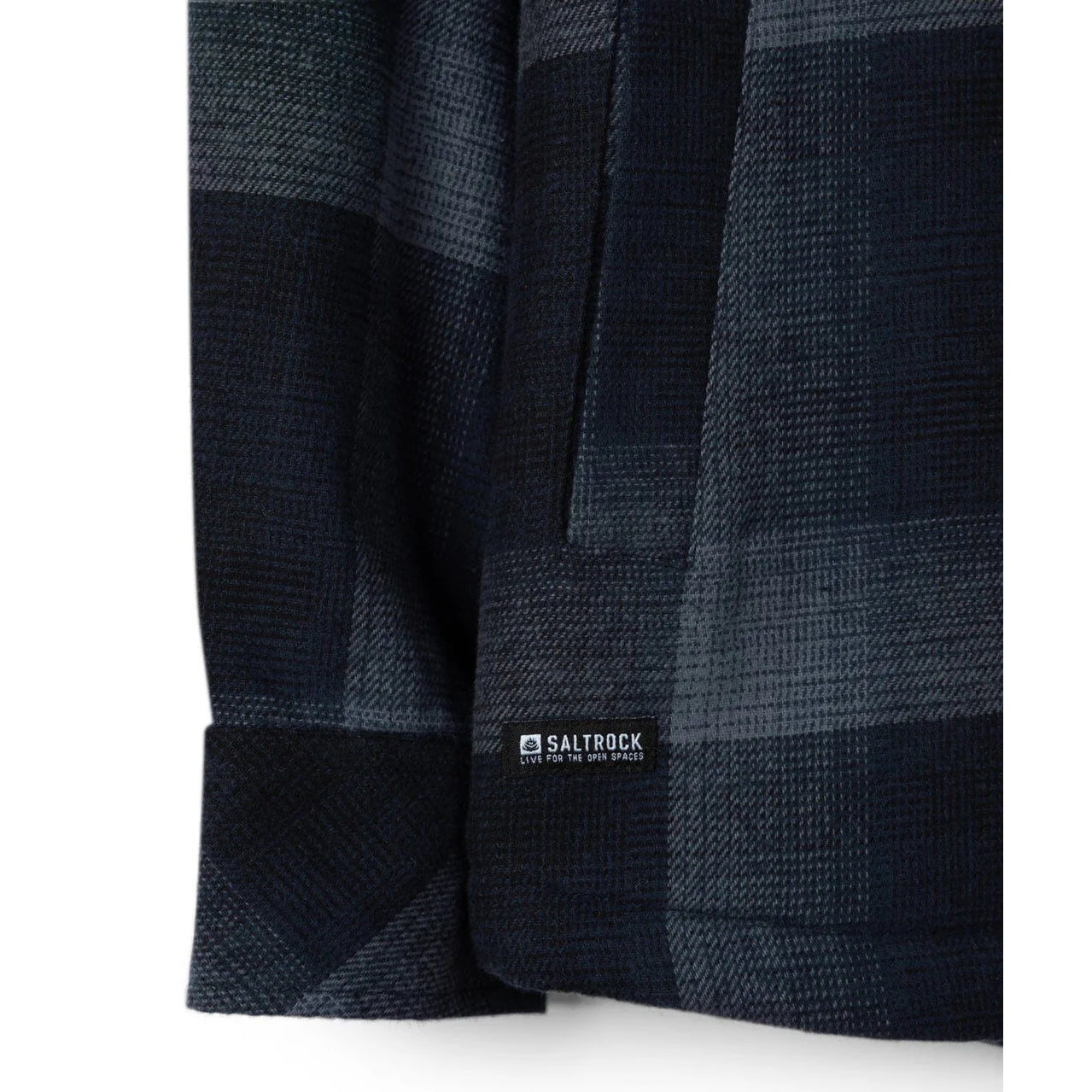 Saltrock Mens Woody Sherpa Lined Check Shacket Blue