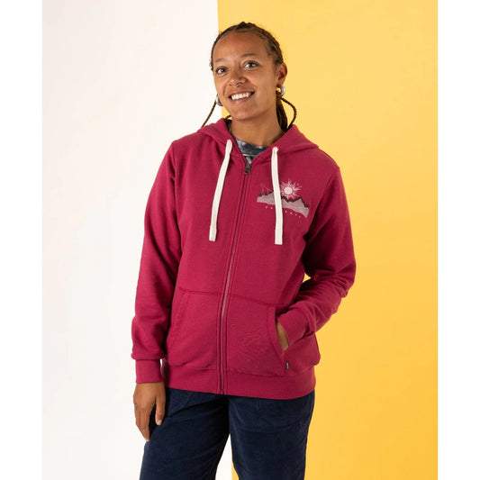 Saltrock Womens Horizon Zip Hoodie Dark Pink
