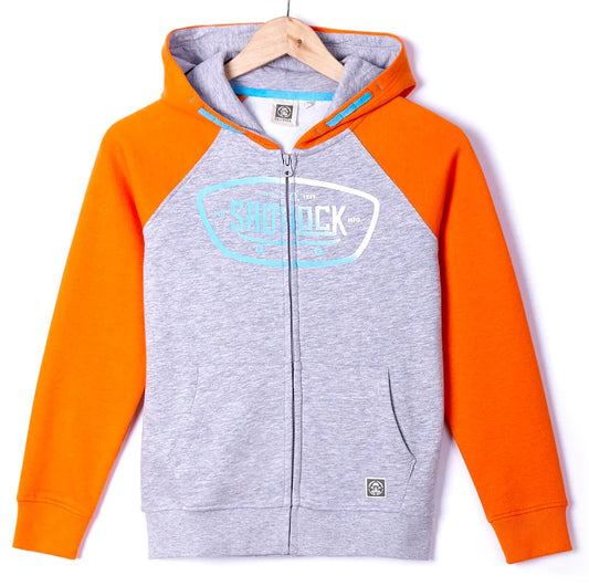 Saltrock Kids Hardskate Gradient Raglan Zip Hoodie - Grey