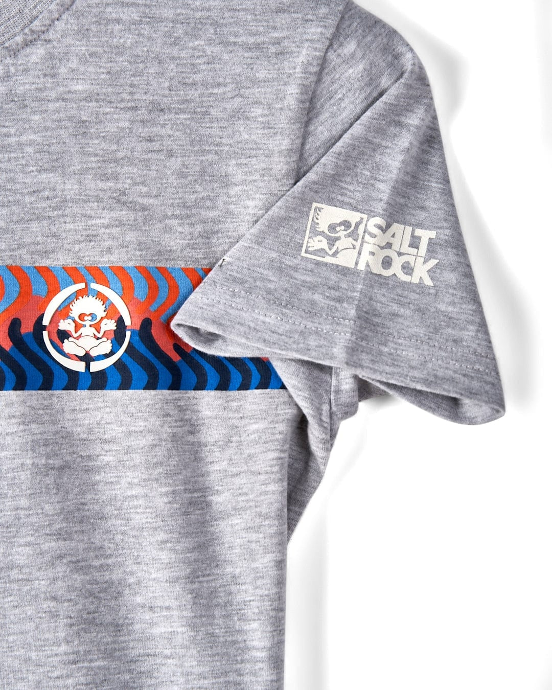 Saltrock Kids Wave Stripe Short Sleeve Tee - Grey