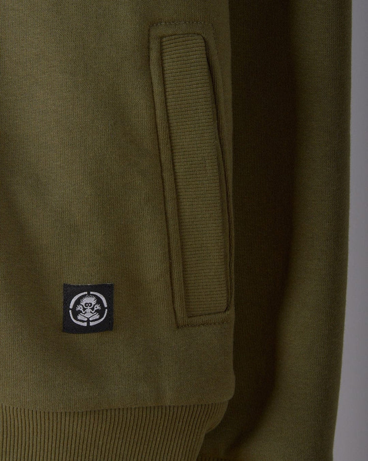 Saltrock Kids Dimensions Colour Sherpa Lined Hoodie - Dark Green