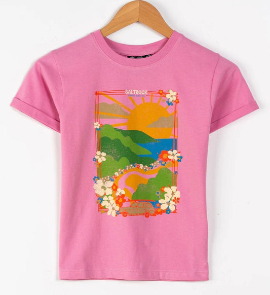 Saltrock Kids Highway Short Sleeve T-Shirt - Pink