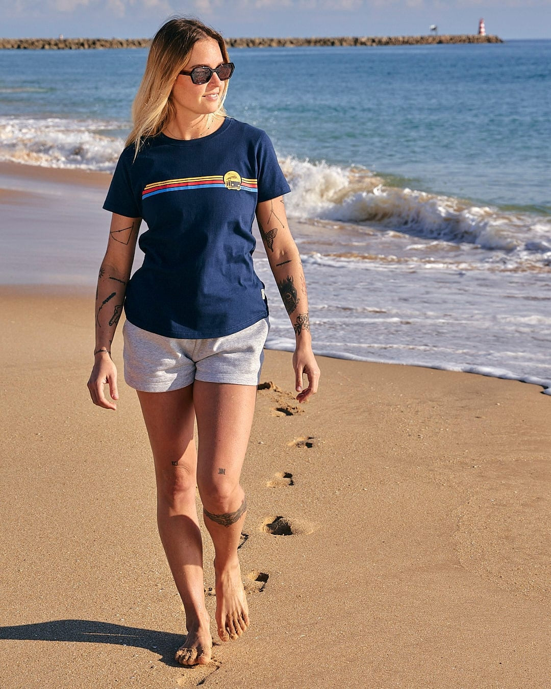 Saltrock Womens Velator Sweat Shorts - Light Grey