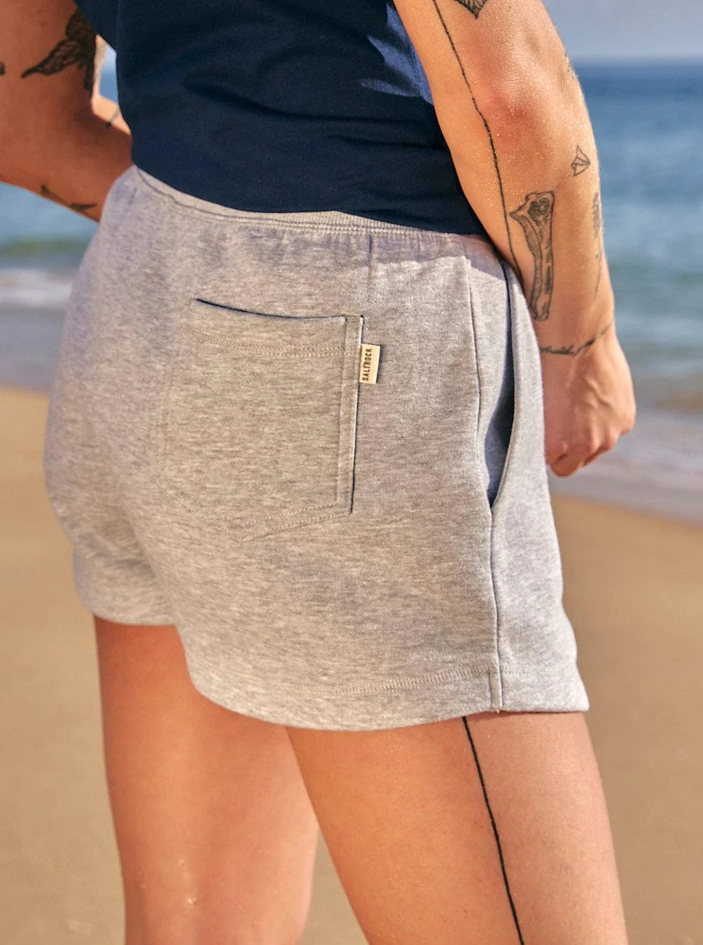 Saltrock Womens Velator Sweat Shorts - Light Grey