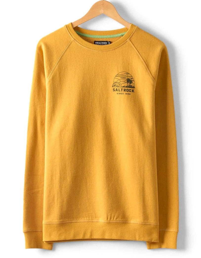 Saltrock Mens Atlantic Adventure Raglan Sweatshirt - Gold Yellow