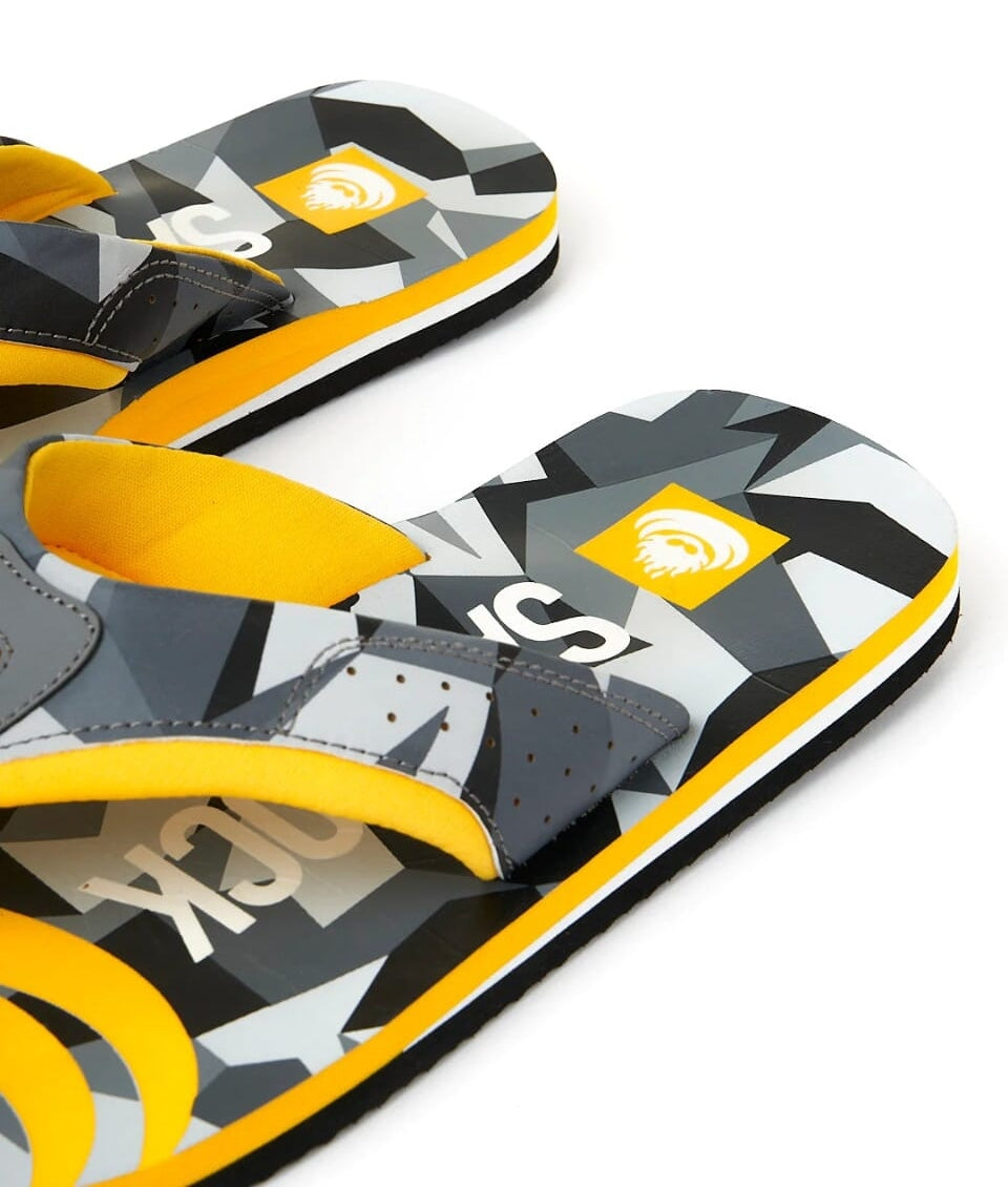 Saltrock Mens Camo Corp Flip Flops - Dark Grey