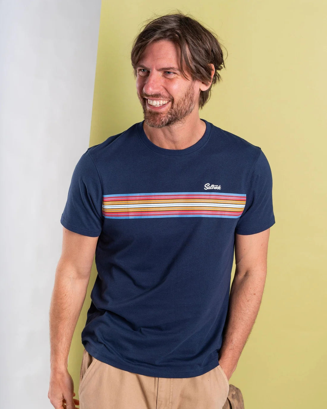 Saltrock Mens Classic Stripe Short Sleeve T-Shirt - Blue