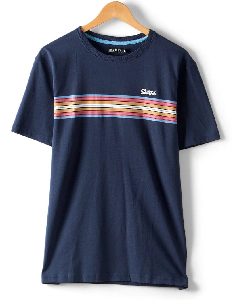 Saltrock Mens Classic Stripe Short Sleeve T-Shirt - Blue
