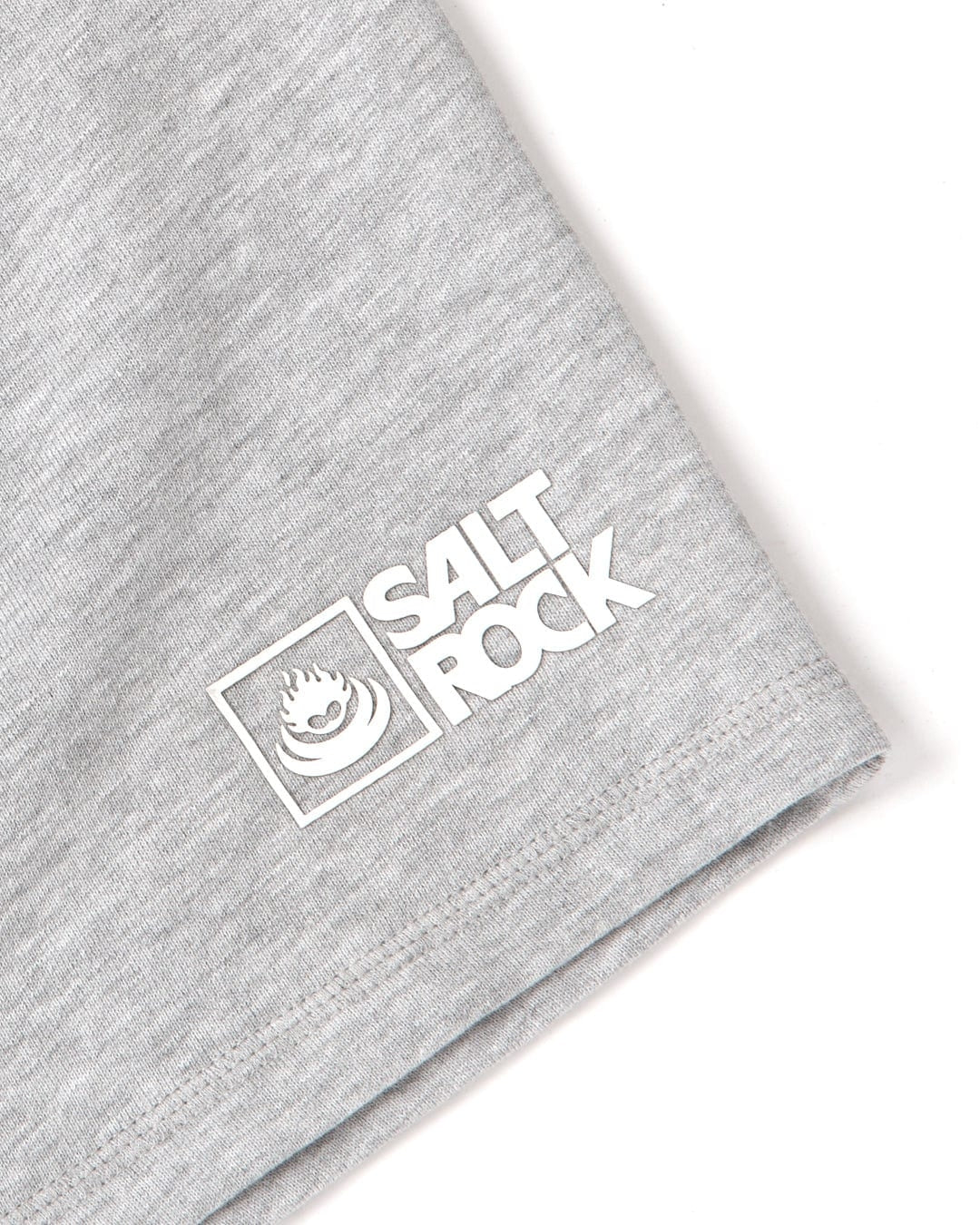 Men's Original sweat shorts in grey from Saltrock with printed logo on one leg.