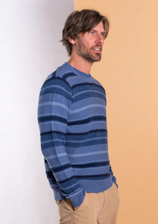 Saltrock Mens Parkham Knitted Jumper - Blue
