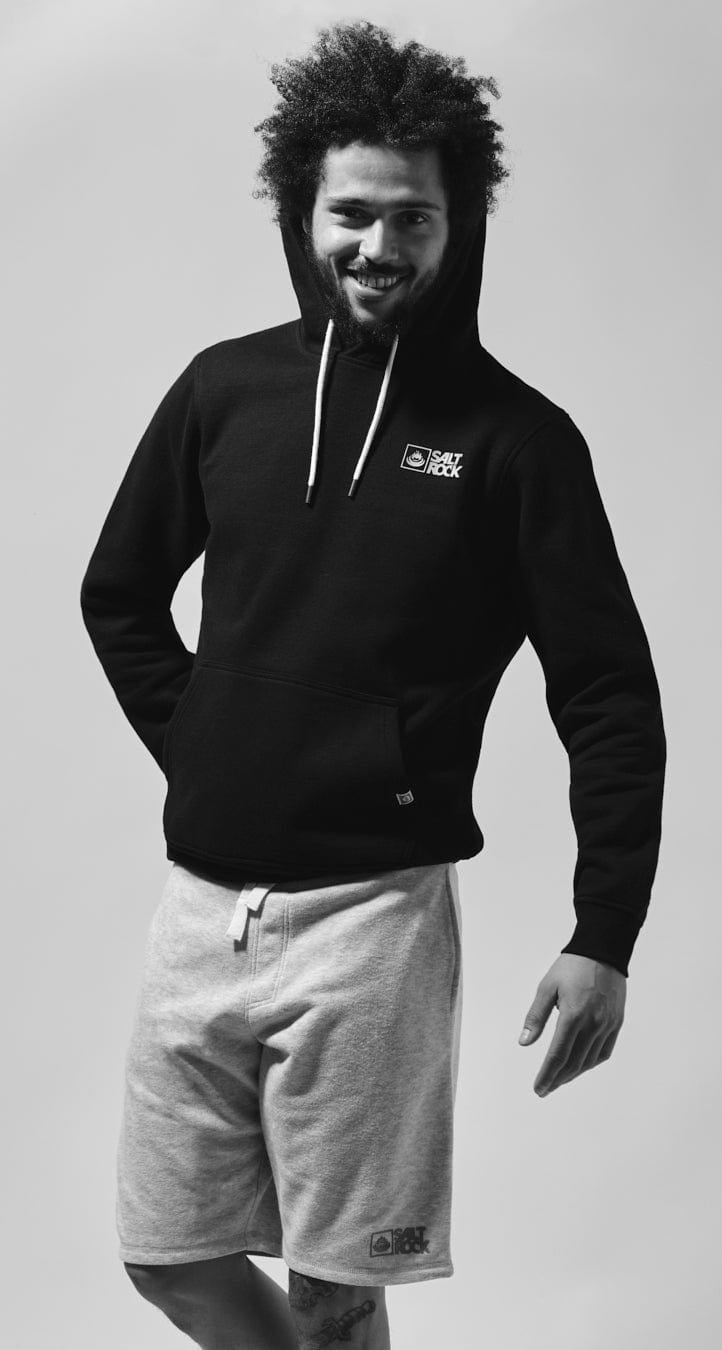 Men's Saltrock Original elasticated waist sweat shorts in grey marl.