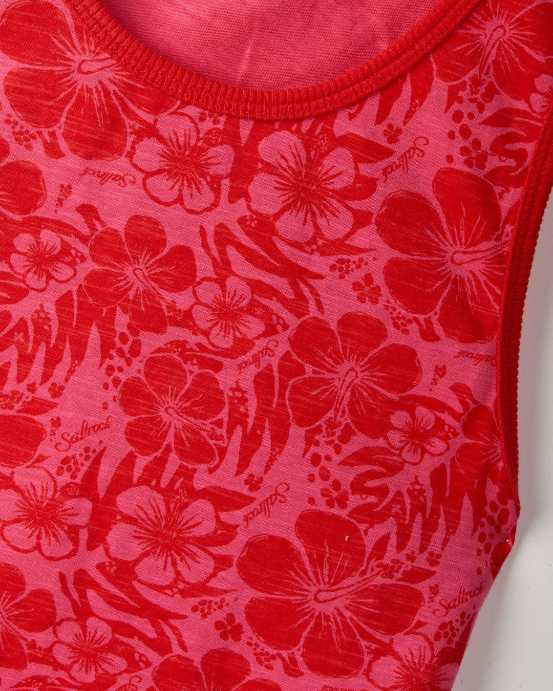 Saltrock Womens Hibiscus Print Vest - Red