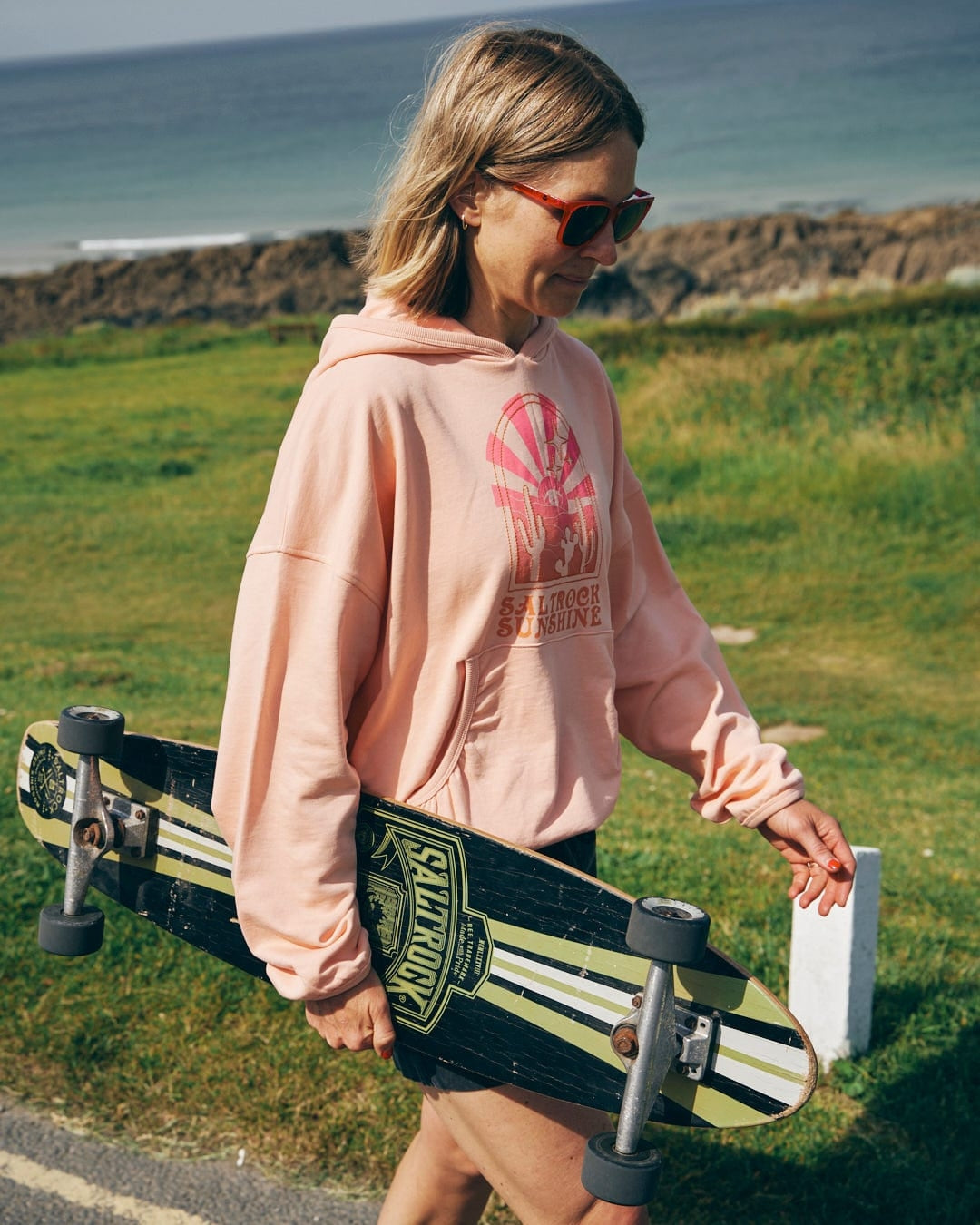 Saltrock Womens Sunshine Pop Hoodie - Peach