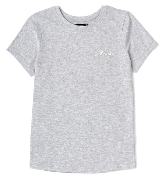 Saltrock women's short sleeve plain Velator tee in Grey.