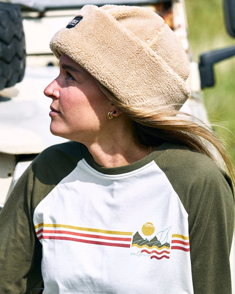 Saltrock Womens Winter Stripe Long Sleeve Tee - Cream