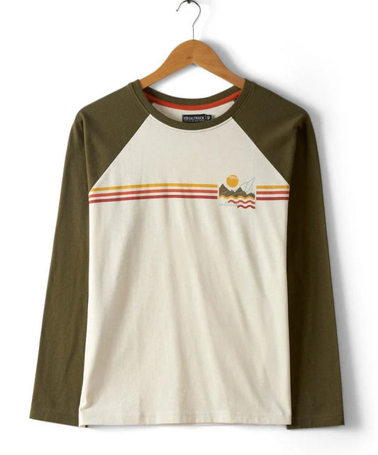 Saltrock Womens Winter Stripe Long Sleeve Tee - Cream