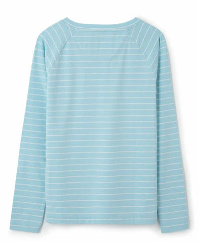 Lighthouse Womens Seashore Long Sleeve Tee - Pale Blue Stripe