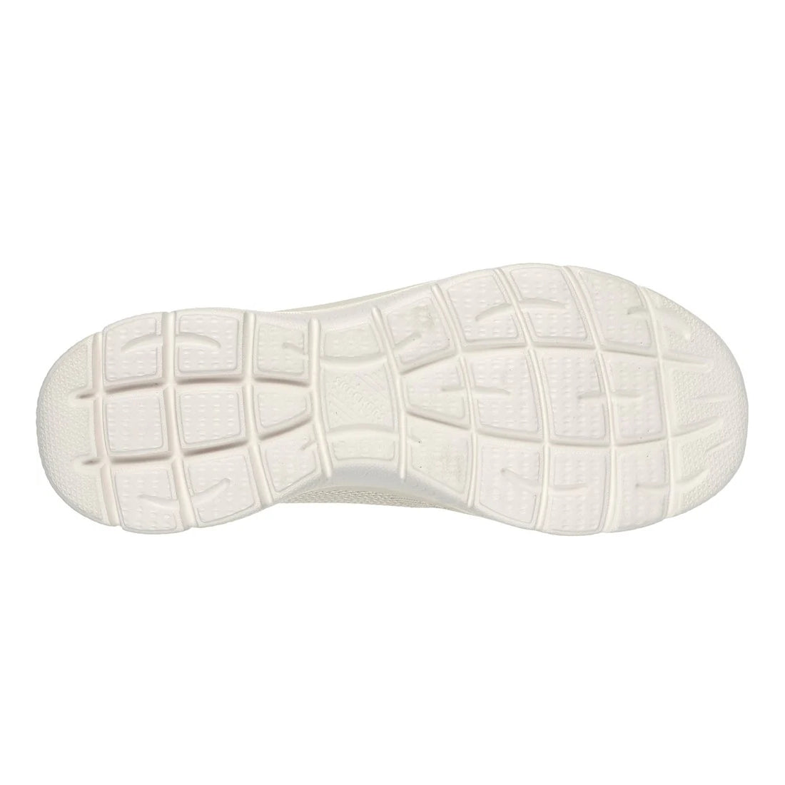 Bottom view of beige outsole tread pattern for Skechers womens Summits New Nature shoes Natural showing flexible sole