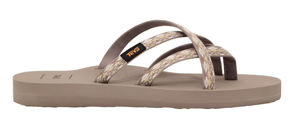 Teva women's Olowahu webbing multi strap sandals in Kaleidoscope Neutral.