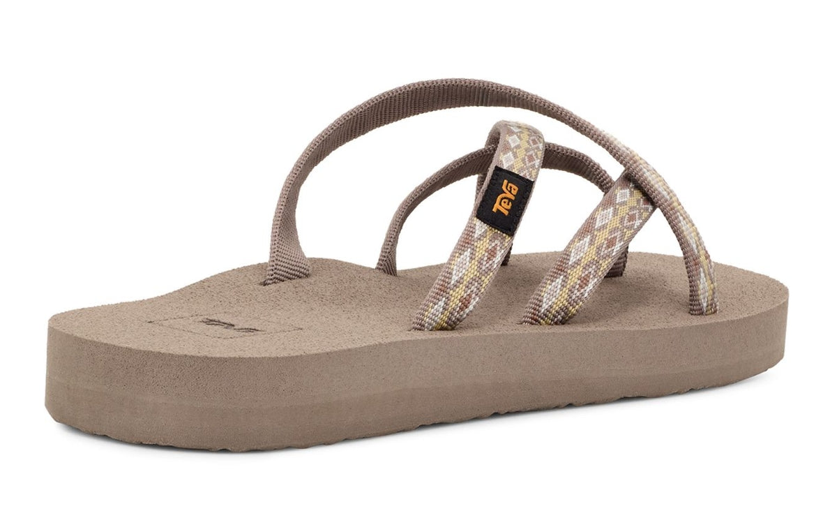 Teva women's webbing strap sandal flip flops in Kaleidoscope Neutral.