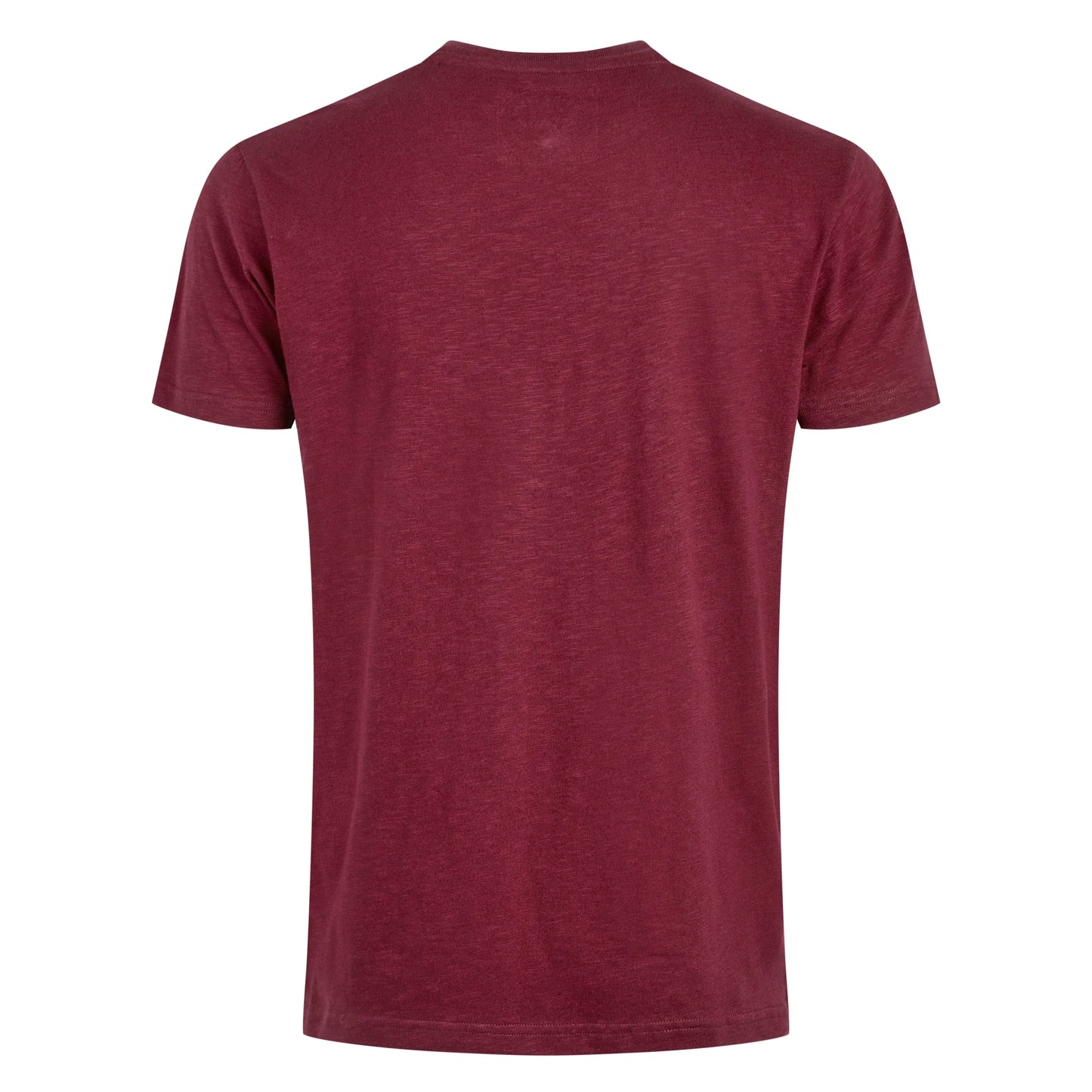 Back view of Weird Fish mens Fished t-shirt red in plain solid color with short sleeves