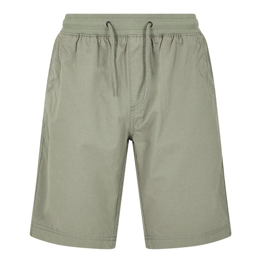 Front view of Weird Fish mens Murrisk shorts shadow casual lightweight drawstring waist shorts