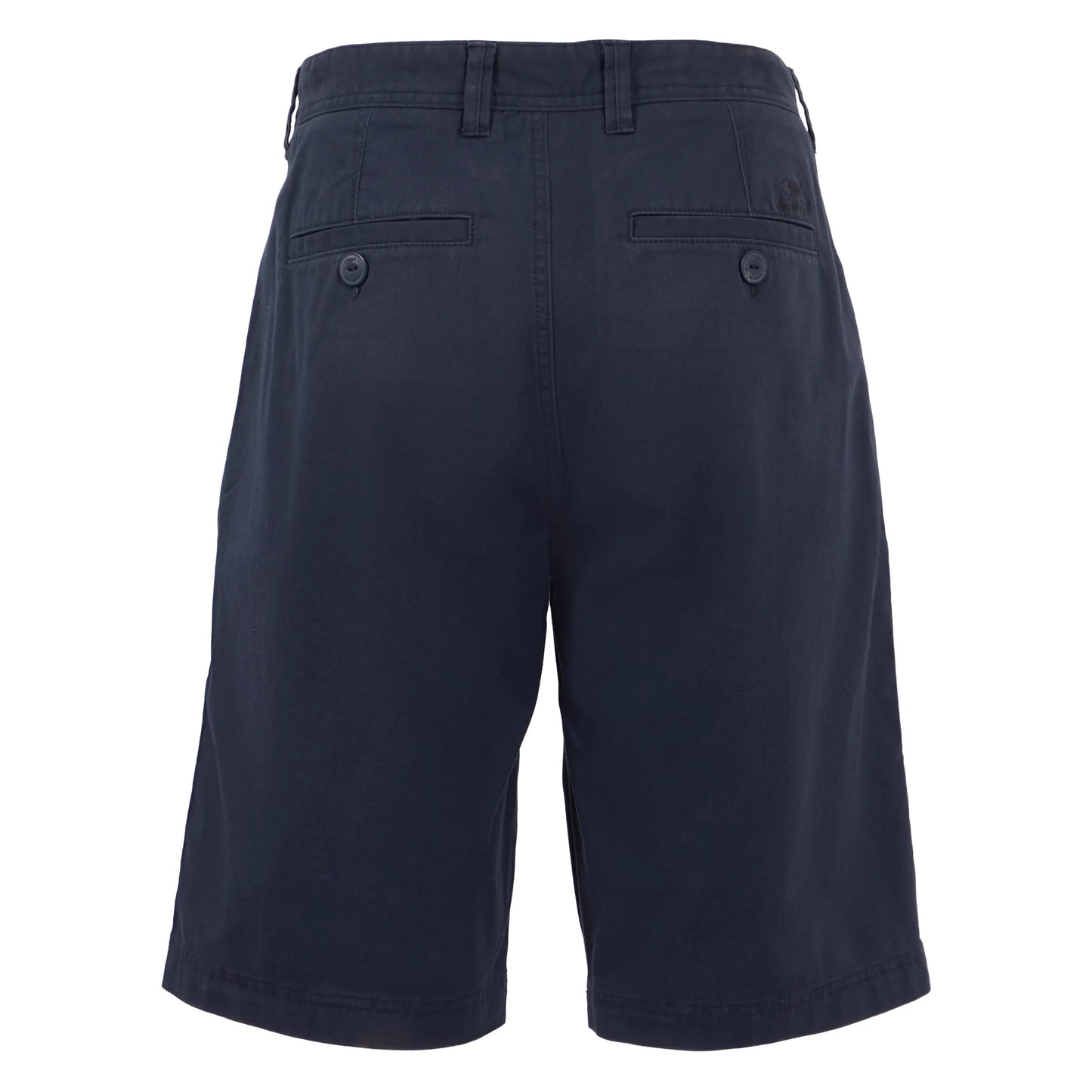 Weird Fish mens Rayburn navy chino shorts with back button pockets and belt loops