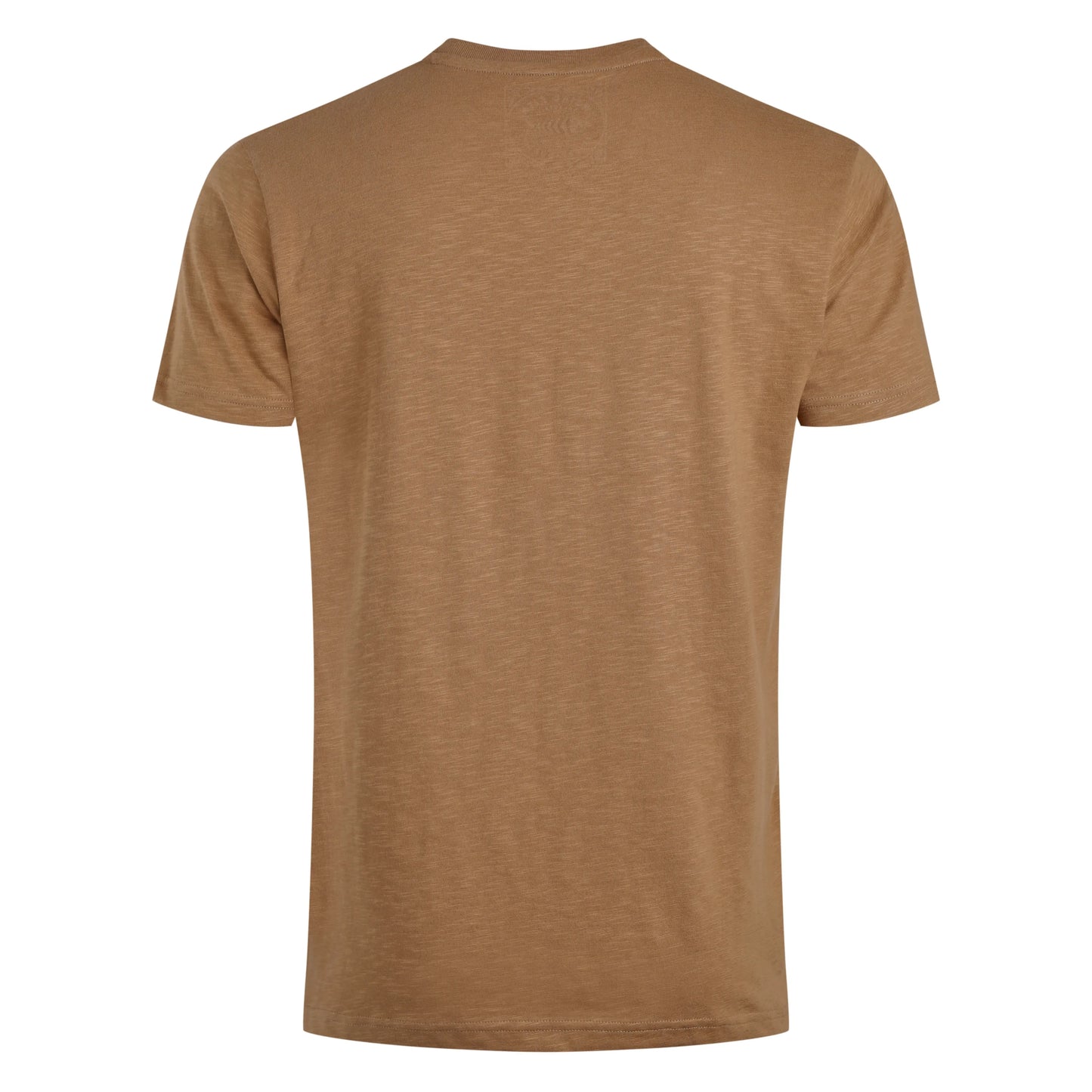 Weird Fish mens t-shirt Fox brown plain casual short sleeve crew neck back view