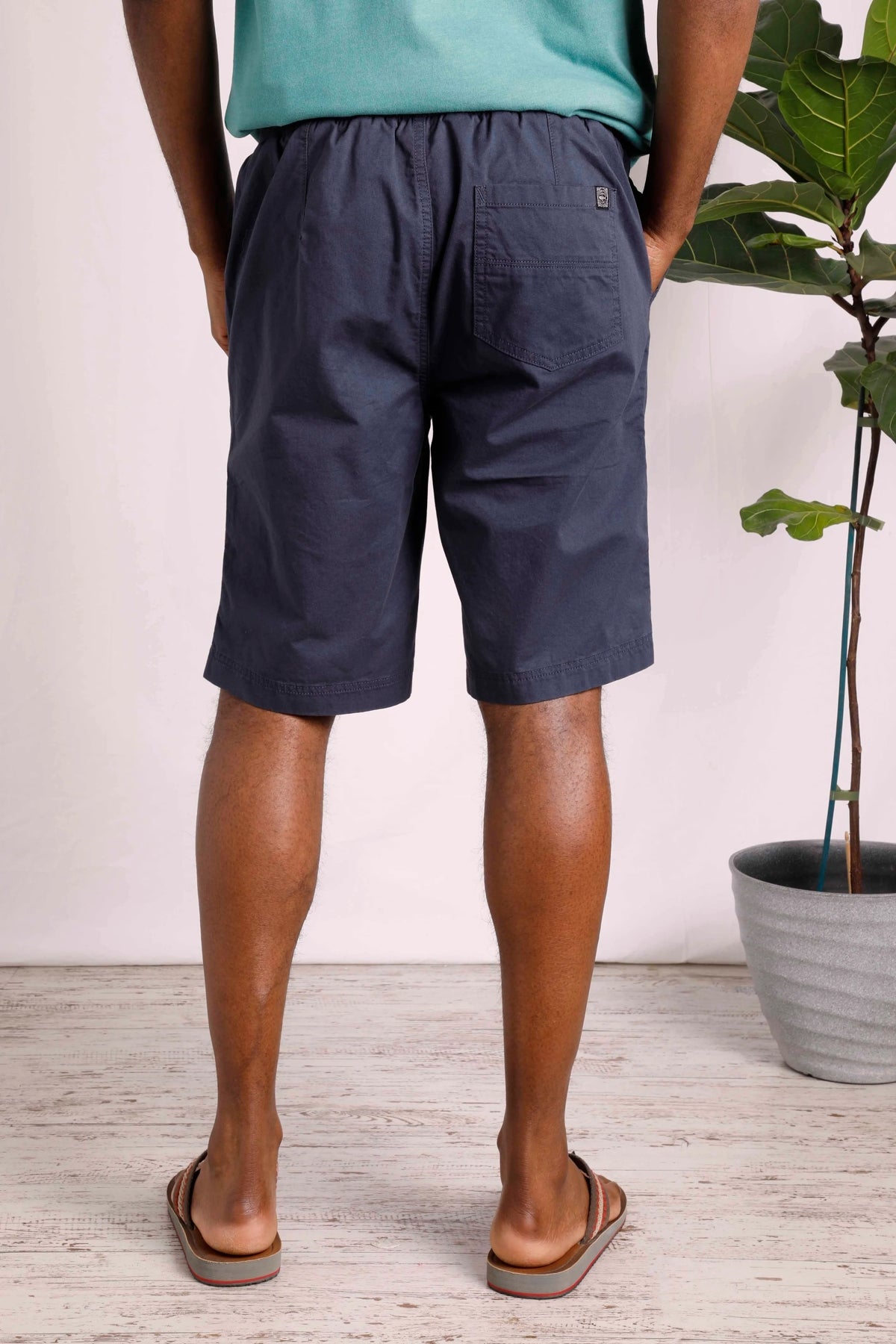 Weird Fish Mens Murrisk Relaxed Casual Shorts - Navy / Red Trim