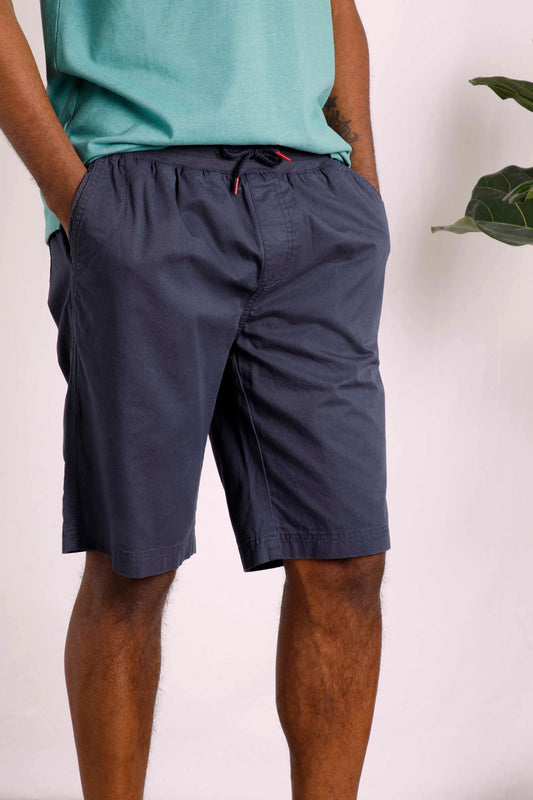 Weird Fish Mens Murrisk Relaxed Casual Shorts - Navy / Red Trim
