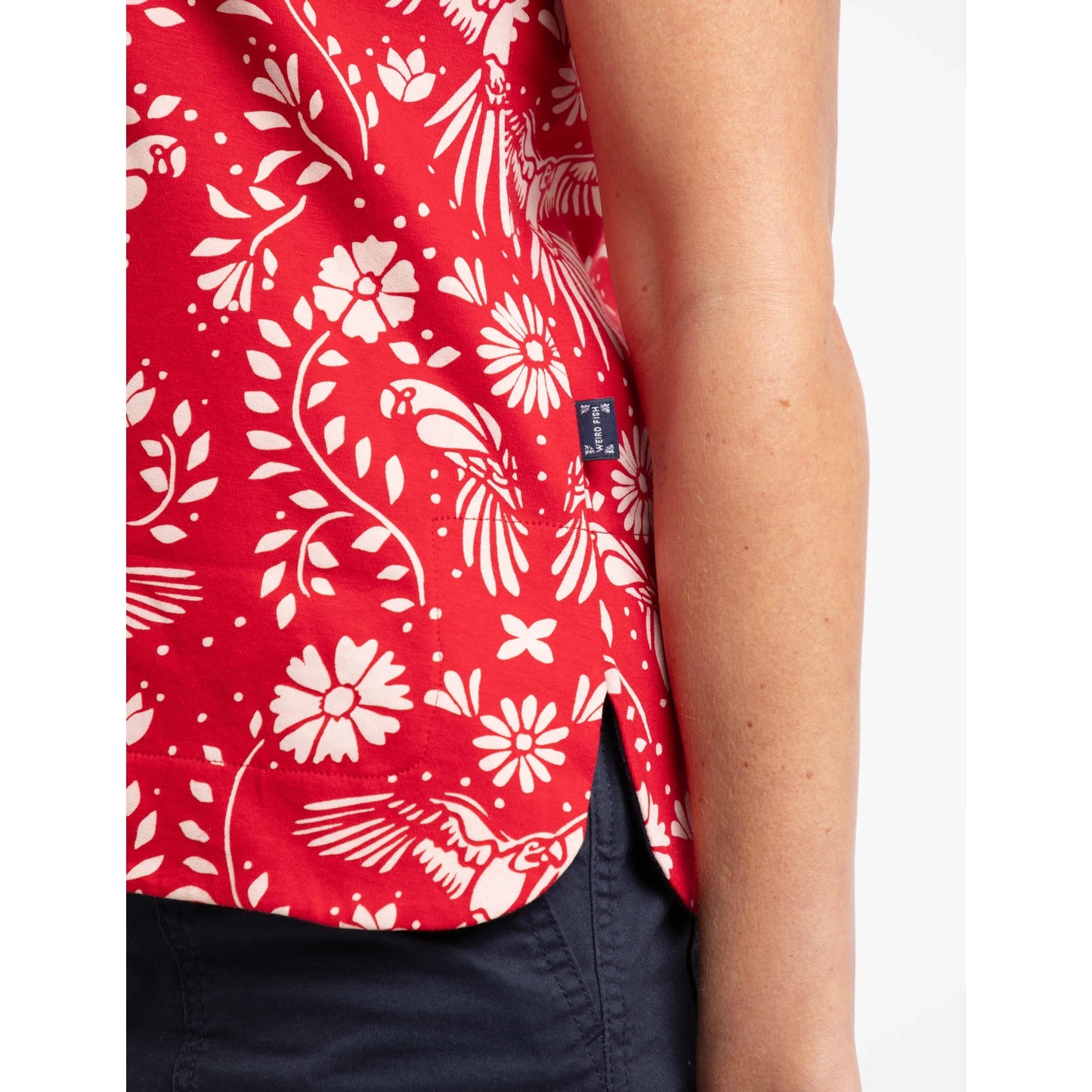 Weird Fish Womens Paw Paw T-Shirt - Rich Red