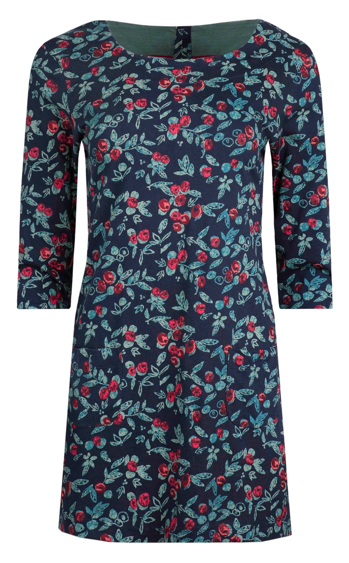 Weird Fish Womens Dandy Printed Sparkle Jersey Tunic - Midnight