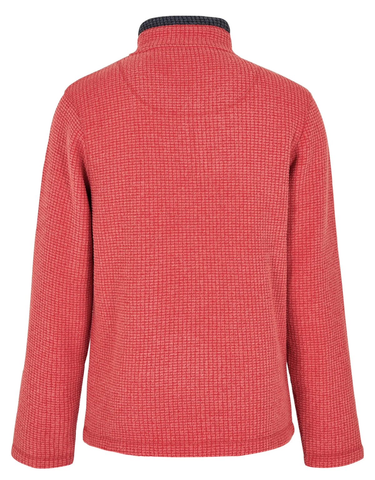 Weird Fish Mens Newark 1/4 Zip Grid Fleece - Barberry Red