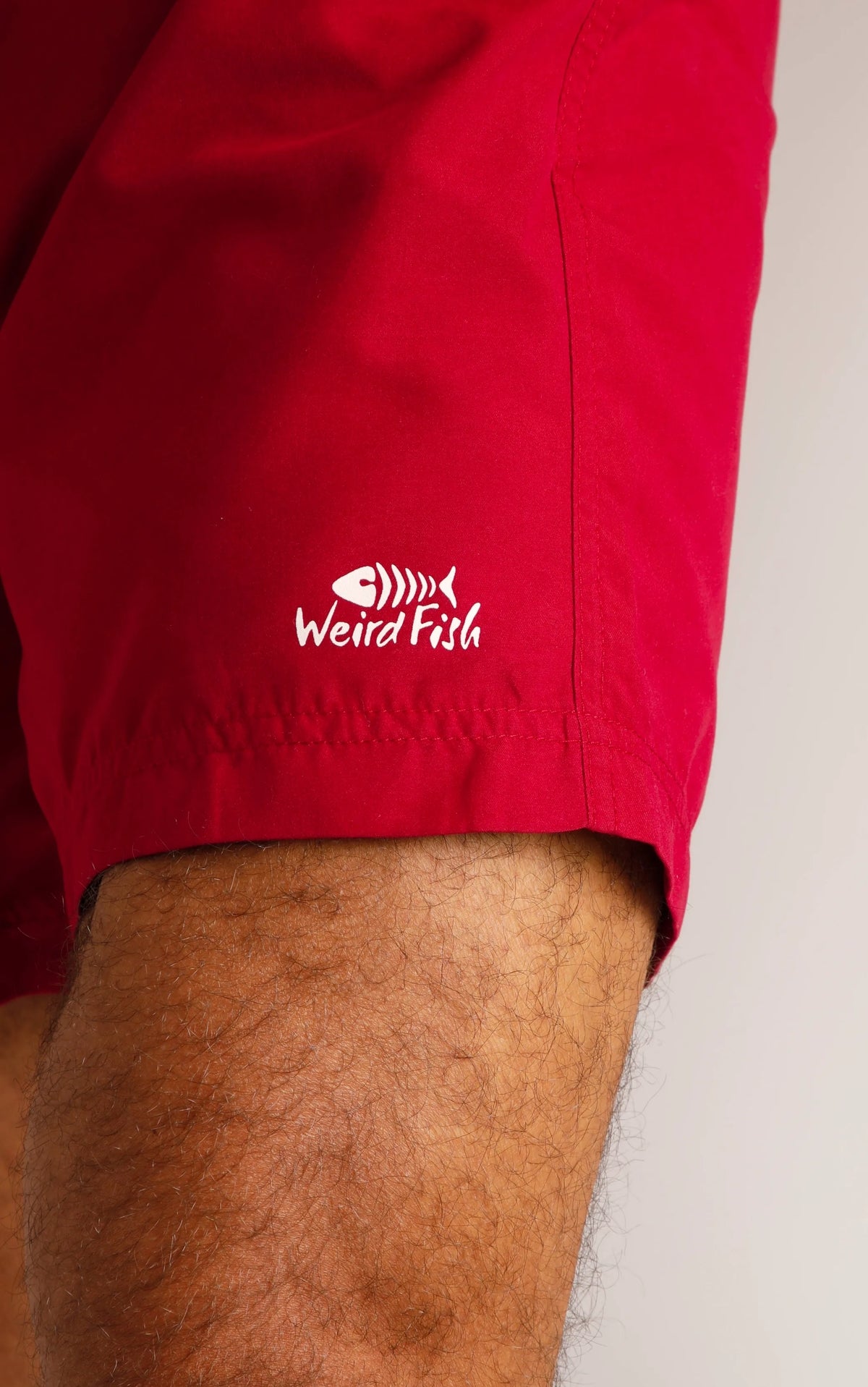 Weird Fish Mens Banning Swim Shorts - Garnet Red