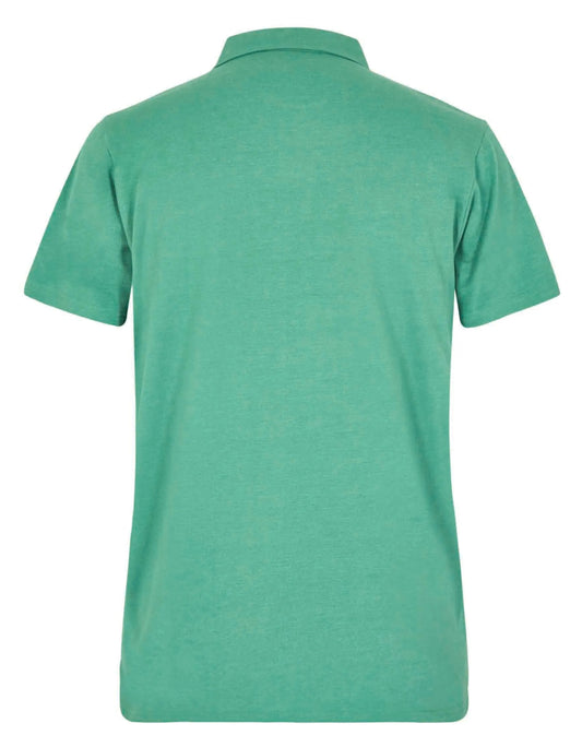 Men's plain jersey Jetstream polo shirt from Weird Fish in Dark Jade.