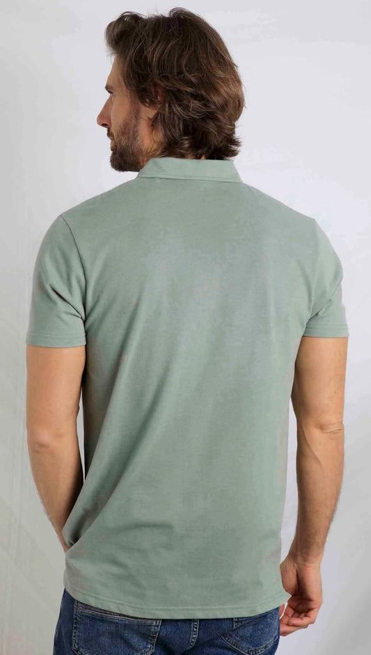 Men's plain jersey Jetstream polo shirt from Weird Fish in Shadow.