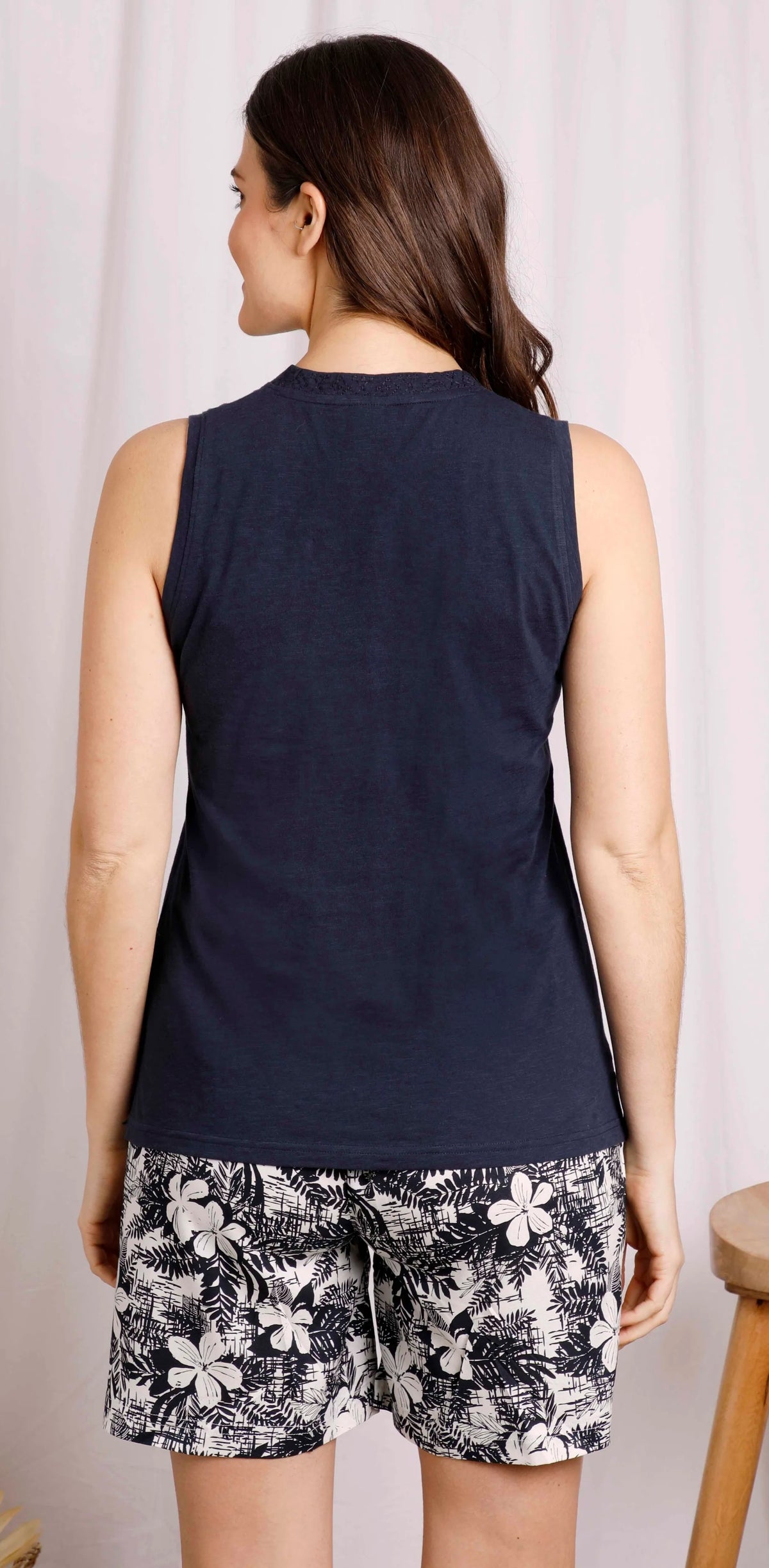 Weird Fish women's 19750 Arenas cotton outfitter vest in plain Navy.