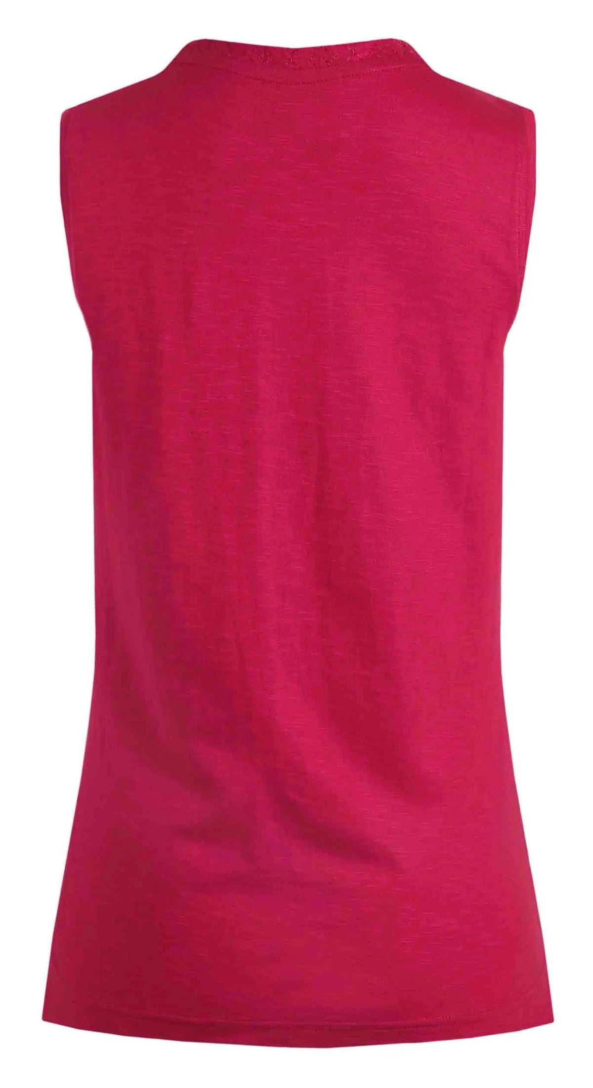 Weird Fish ladies plain Hot Pink Arenas cotton v-neck vest from Weird Fish.