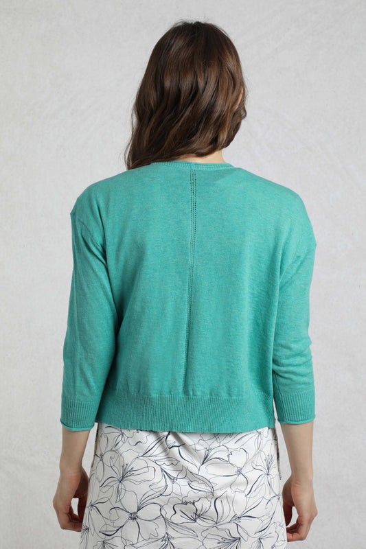 Weird Fish Womens Limon Cardigan - Aqua Blue