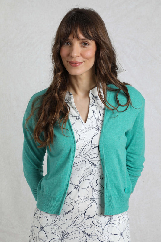 Weird Fish Womens Limon Cardigan - Aqua Blue