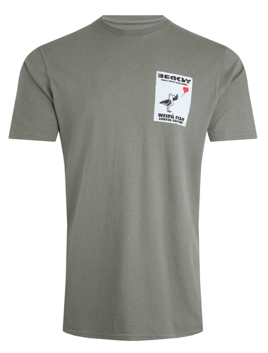 Weird Fish Mens Beaksy Printed Tee - Storm Grey