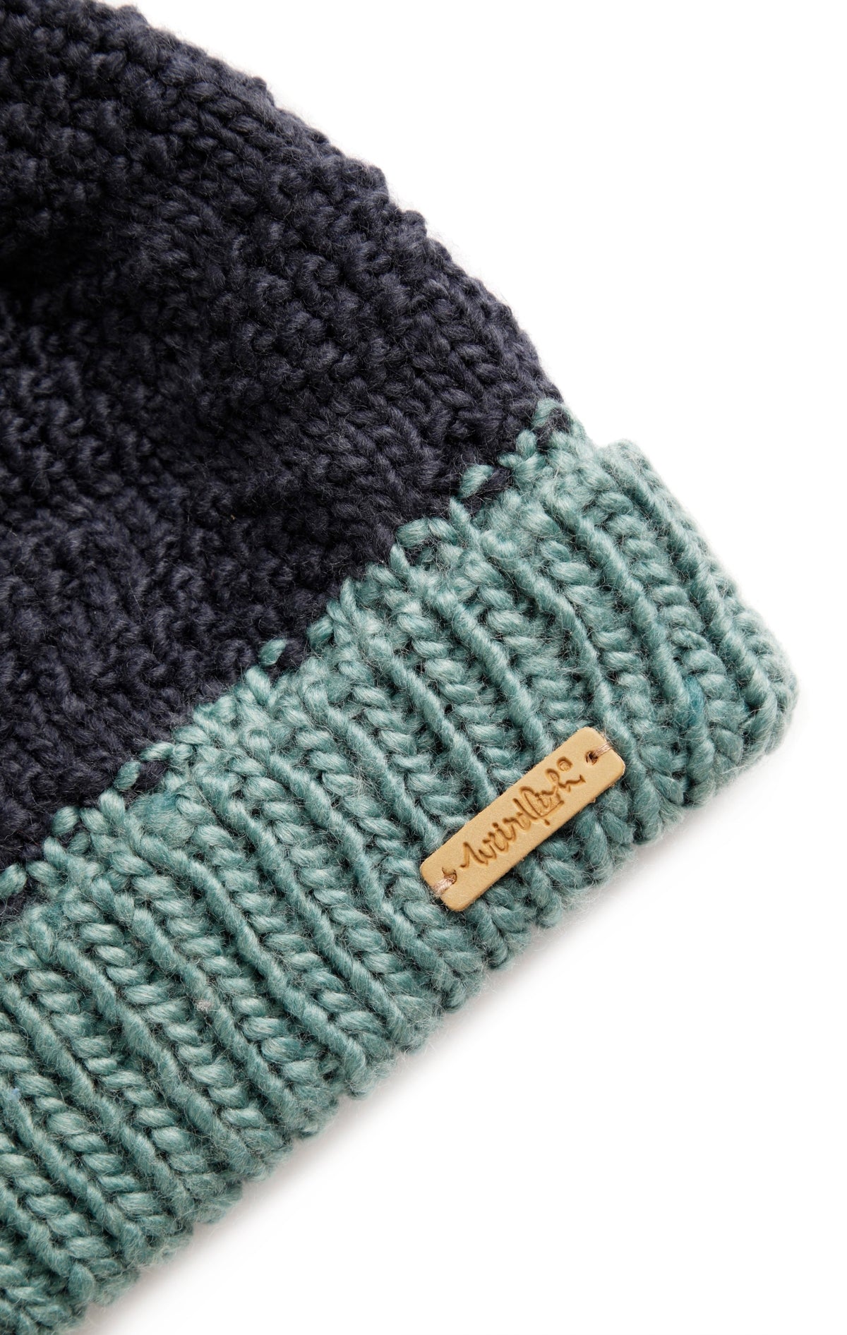 Weird Fish Aliza Textured Bobble Hat - Navy