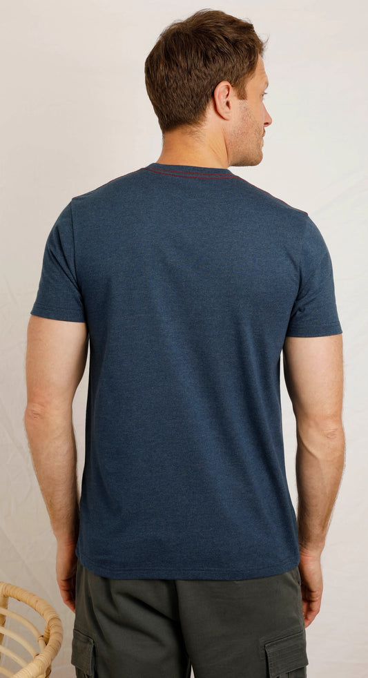 Weird Fish Mens Shatter Print Tee - Federal Blue