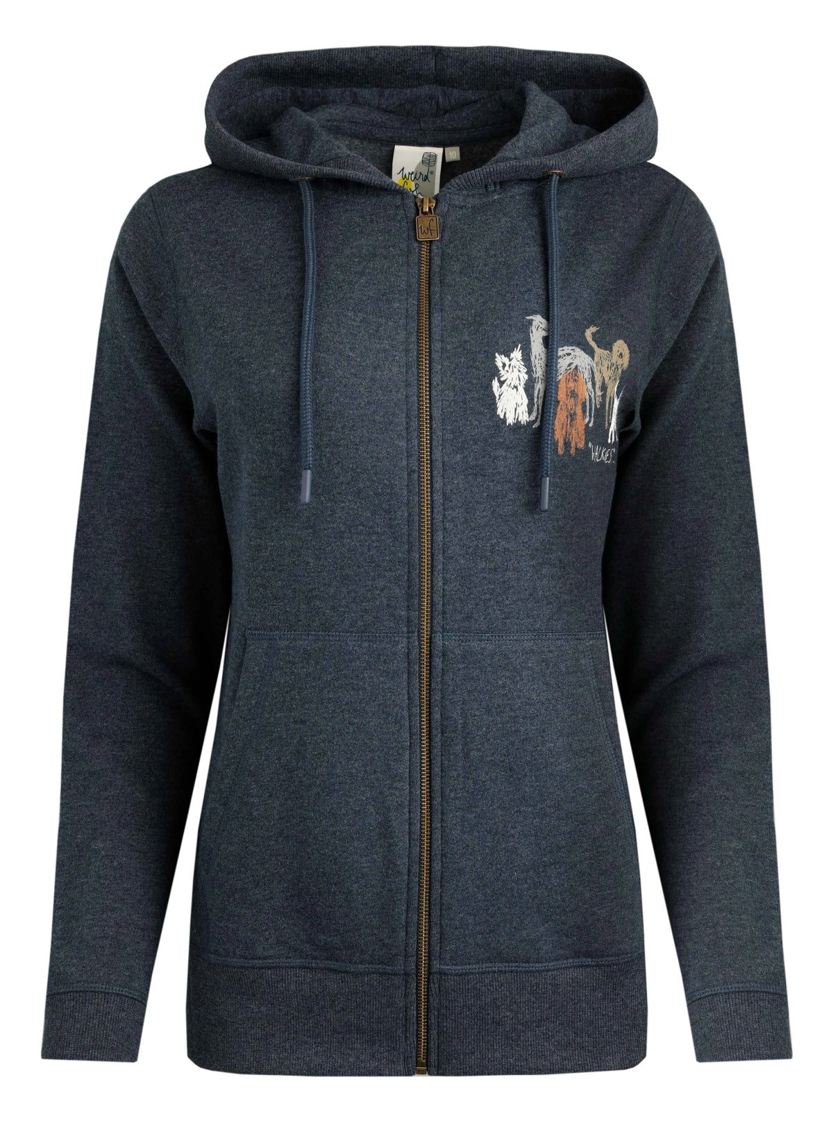 Weird Fish Womens Franchises Full Zip Hoodie - Navy