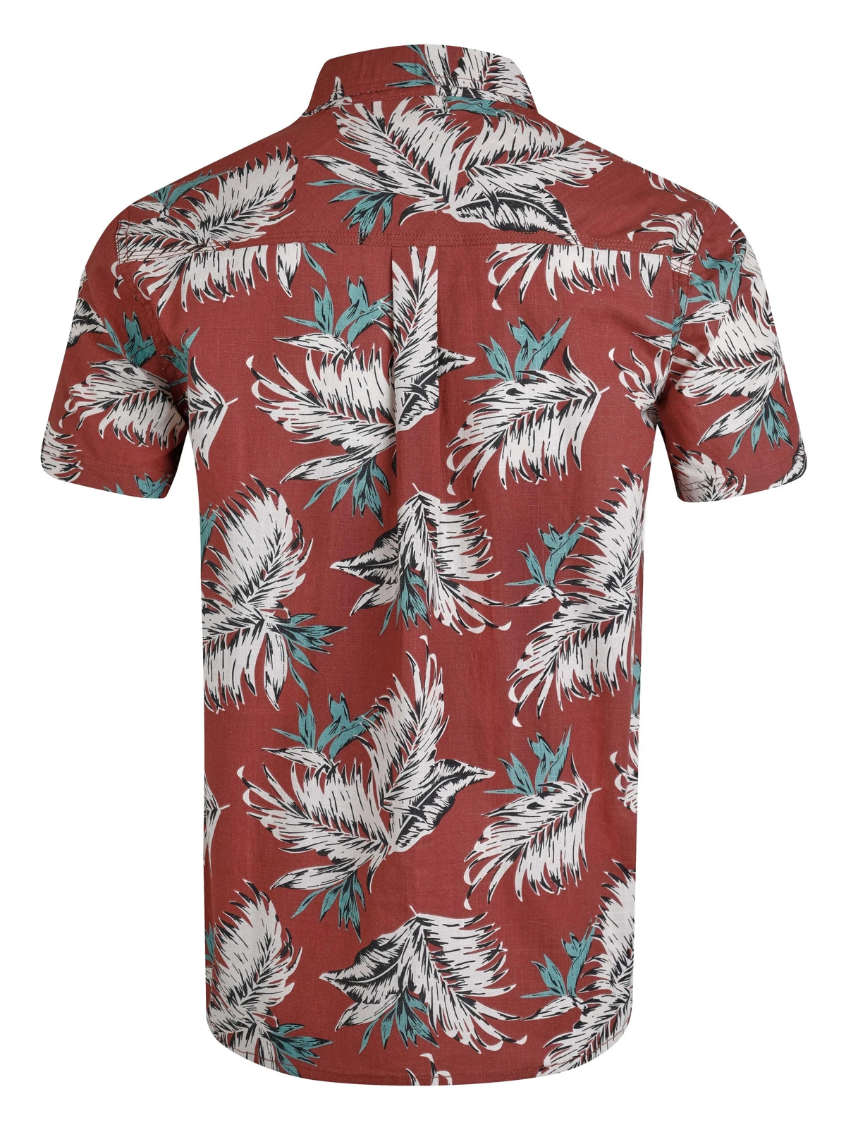 Weird Fish Mens Faraway Tropical Print Shirt - Paprika