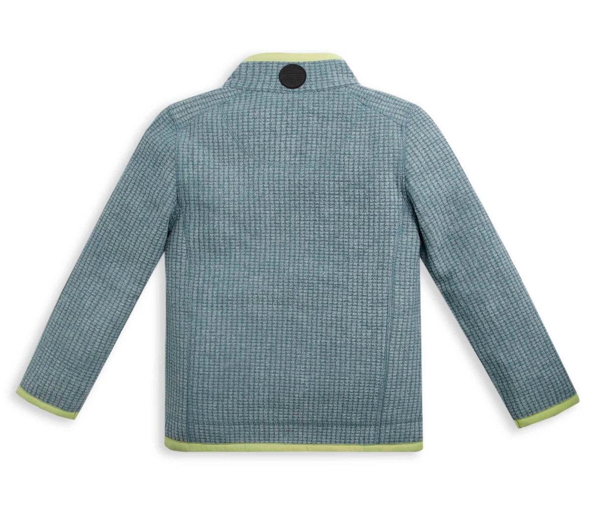 Weird Fish kids Uniform Blue Archie 1/4 zip grid fleece.